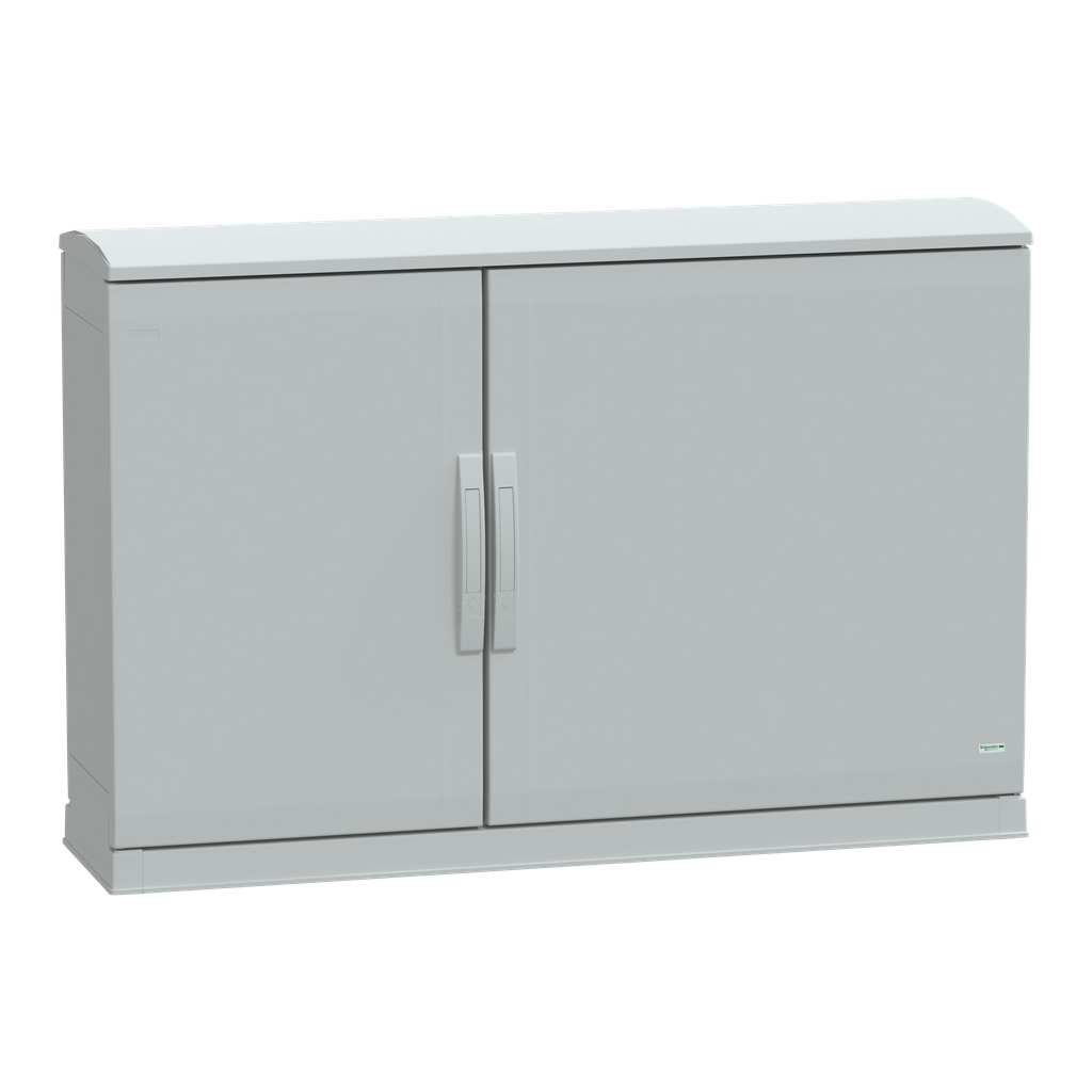 PanelSeT - Armoire polyester socle + toit 750x1250x320 - IP44 Ral 7035