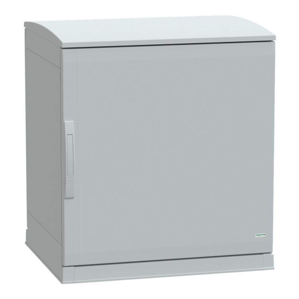 PanelSeT - Armoire polyester socle + toit 750x750x620 - IP44 Ral 7035