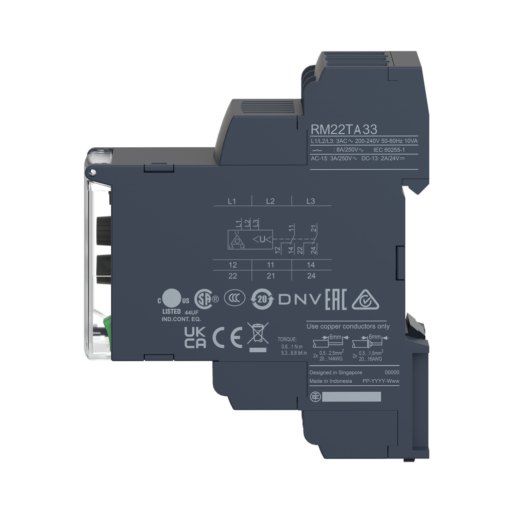 Harmony Control RM22 - relais contrôle de phases - 2OF - 380 à 480Vca