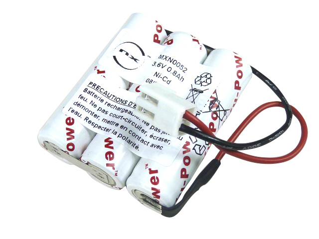 Pack(s) Batterie eclairage secours 3x AA HT 3S1P ST1 3.6V 800mAh JST