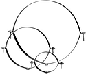 Collier support isolé double filetage pour tige de 8 ou 10 mm, D 160 mm
