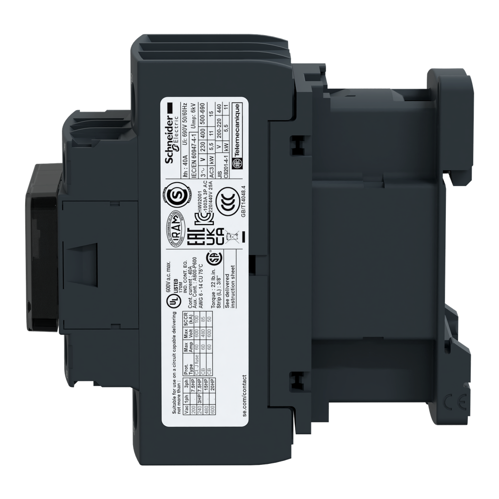 TeSys LC1D - contacteur - 3P - AC-3 440V - 25A - bobine 127Vca
