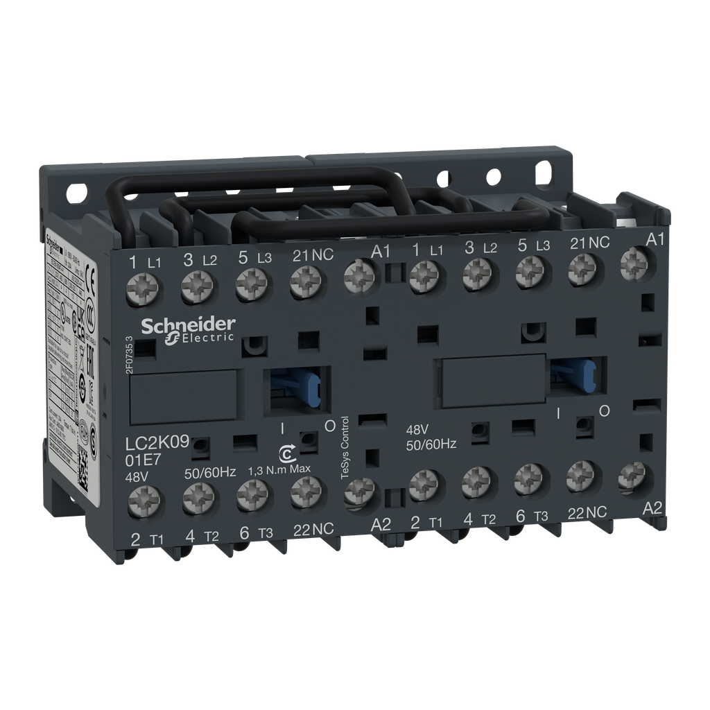 TeSys LC2K - contacteur inverseur - 3P - AC-3 440V - 9A - bobine 24Vca