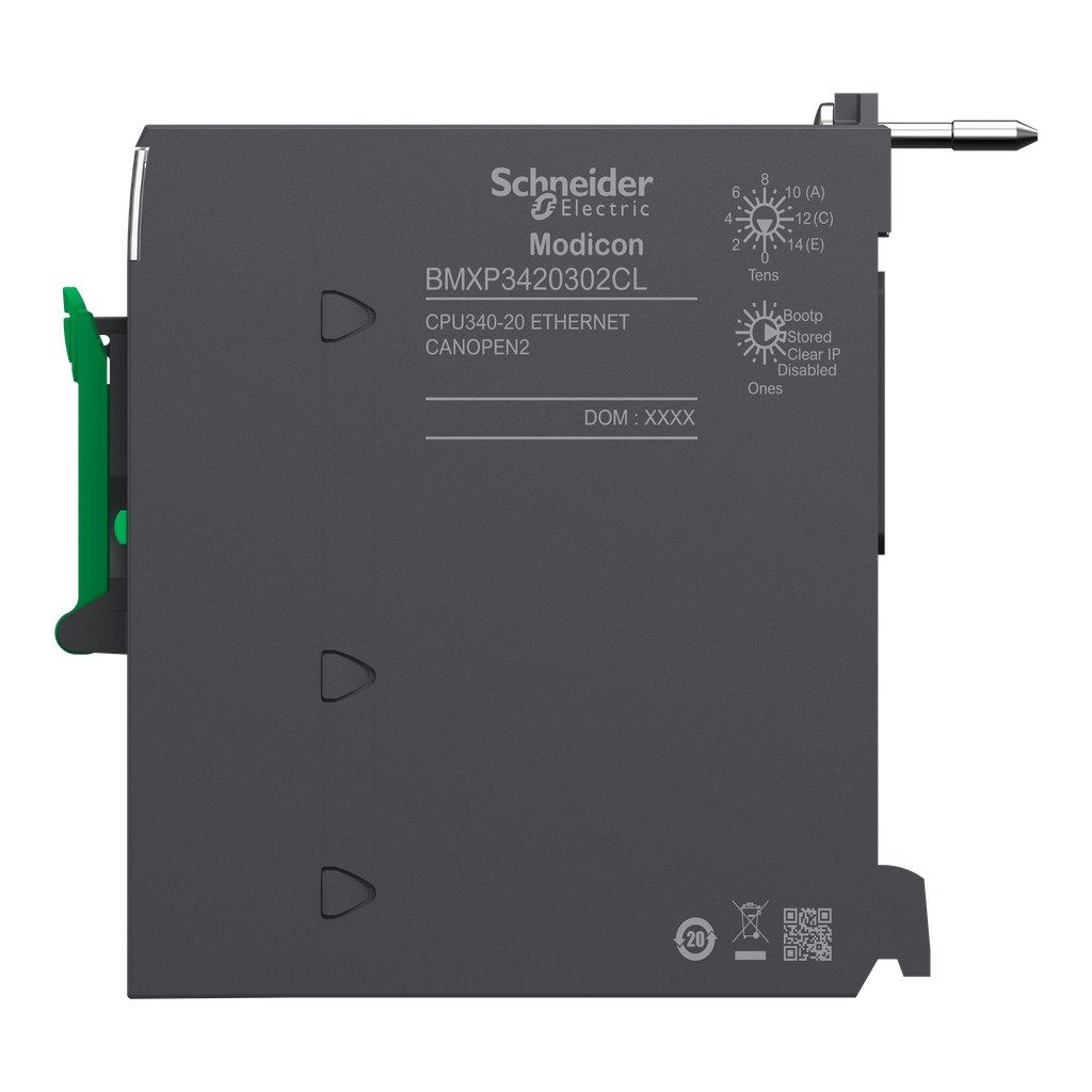 Modicon M340 - processeur - 1024 E/S TOR 256 E/S ANA - 1CAN - 1Eth - ss mémoire