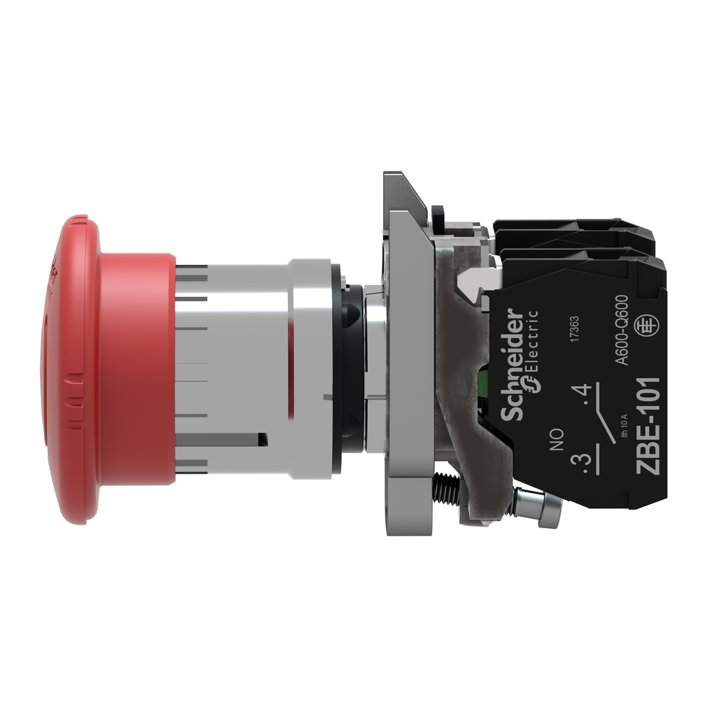 Harmony XB4 - bouton arrêt urgence Atx - Ø40 - pousser tourner - rouge - 1O+1F