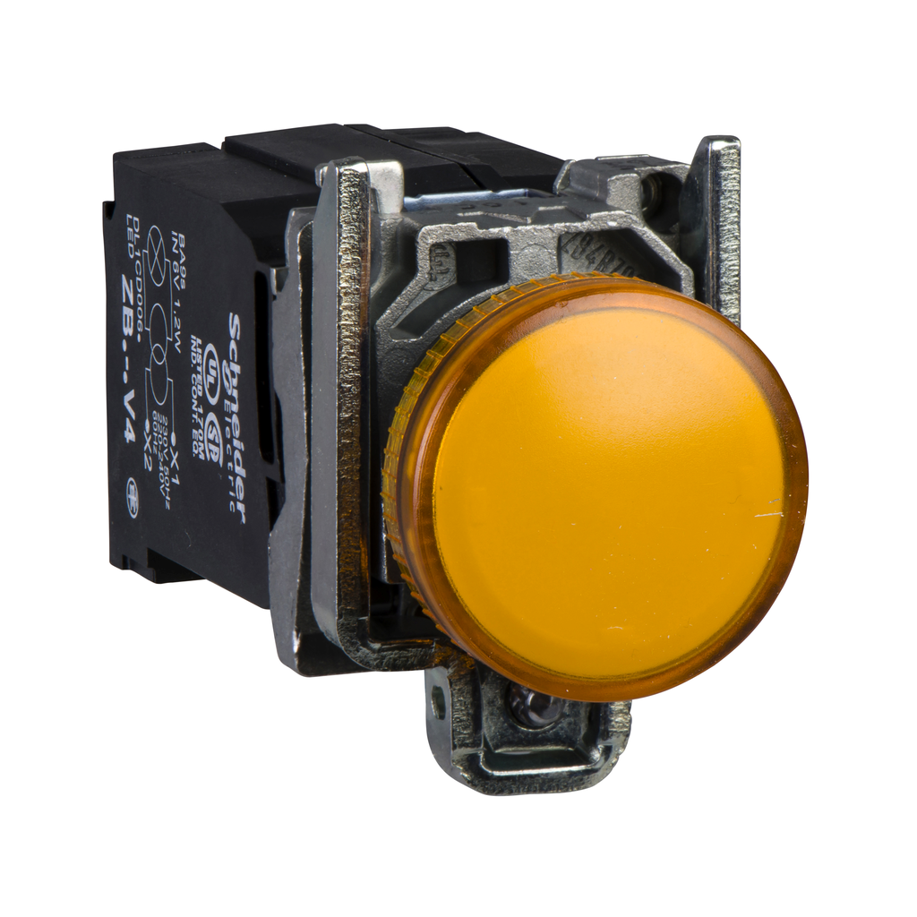 Harmony XB4 - voyant lumineux BA9s - Ø22 - orange - 120V - vis étrier