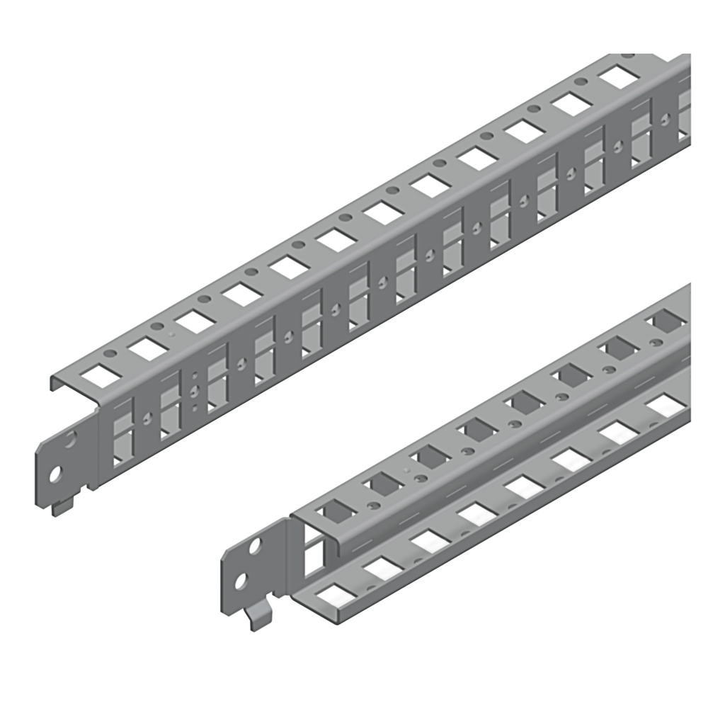 PanelSeT - 2 traverses perforées fixation rapide 1 rangée - 40x1000mm