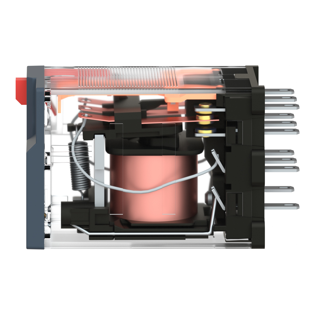 Harmony Relay RXM - relais miniature - embrochab - test+DEL - 4OF - 6A - 120VAC