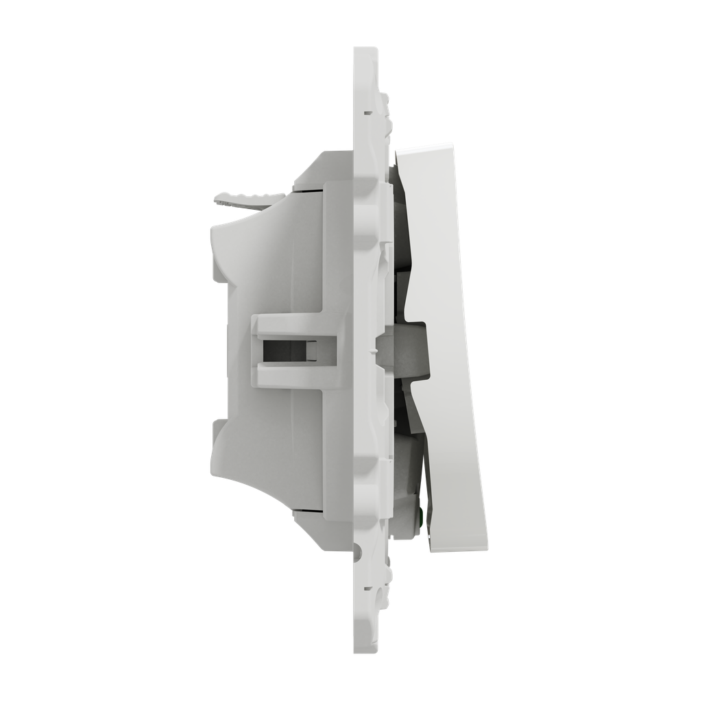 Odace 2011 - poussoir lumineux - blanc - 10A - voyant LED bleu 0,15mA