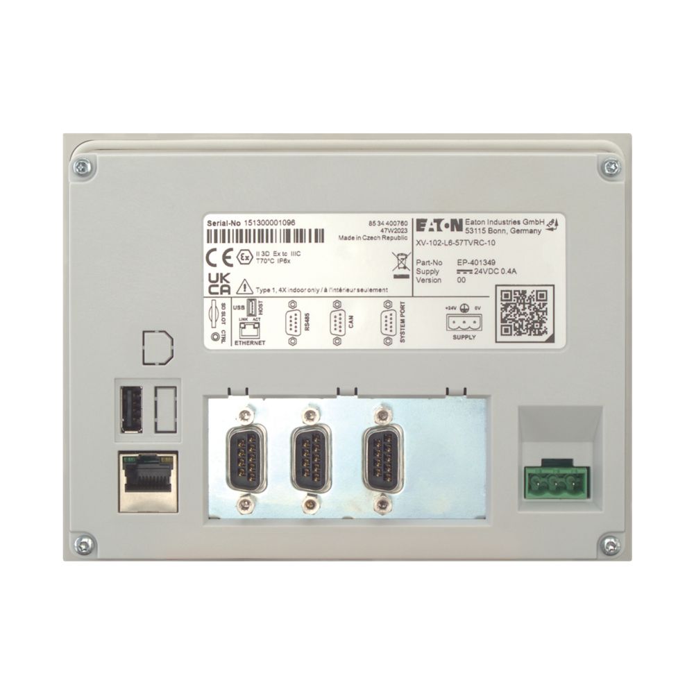 Ecran tactile 5.7", Res,USB,RS232+485,CAN, sous Linux,PLC