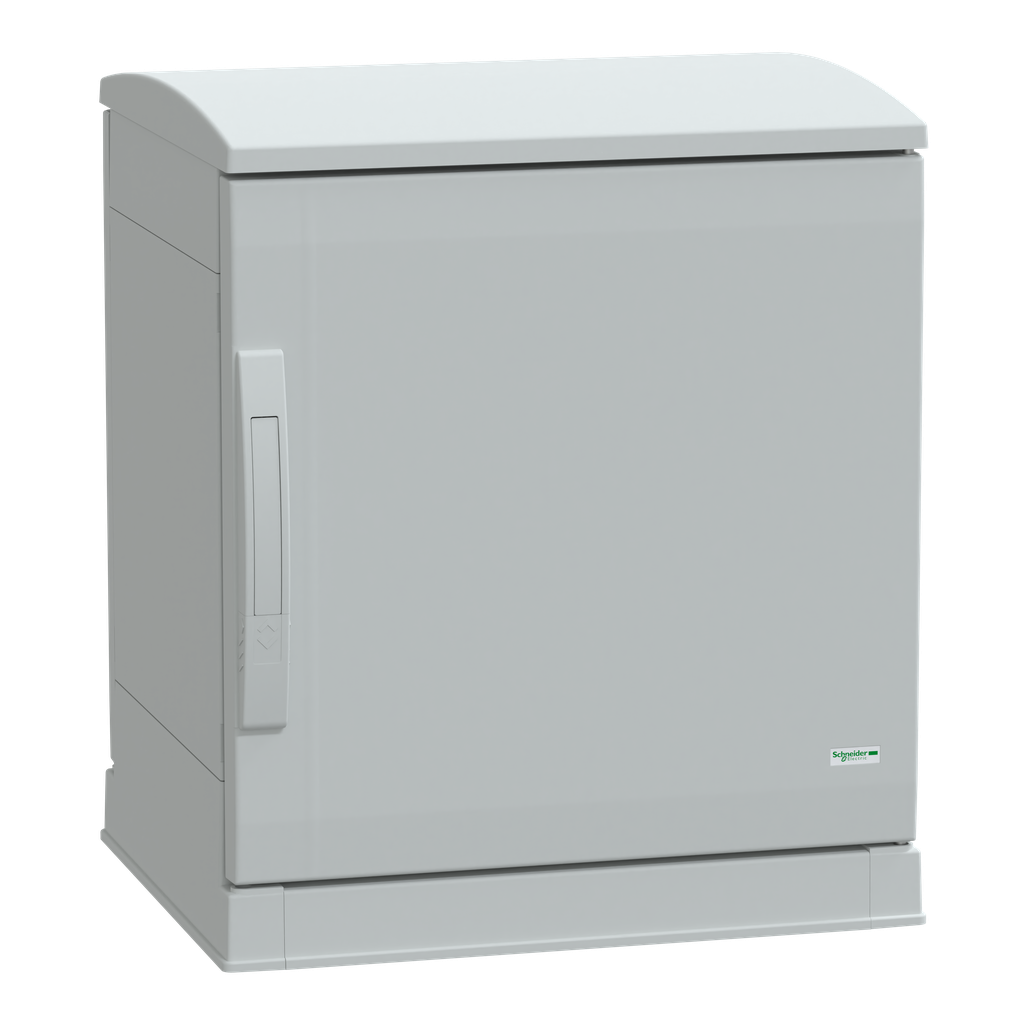 PanelSeT - Armoire polyester socle + toit 500x500x420 - IP44 Ral 7035