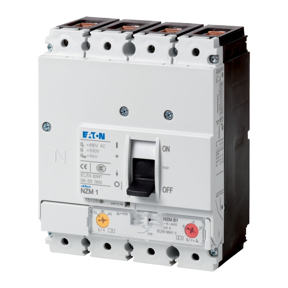 Disjoncteur NZM1, 4P, 160 A, 50 kA, IEC, borne à cage, magnétothermique