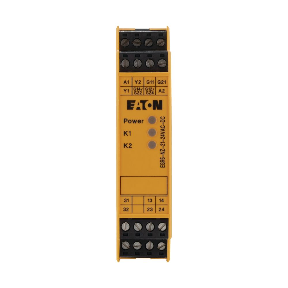 Relais pour commande bimanuelle, 24VDC/AC, 2 canals, 2 circuits de validation