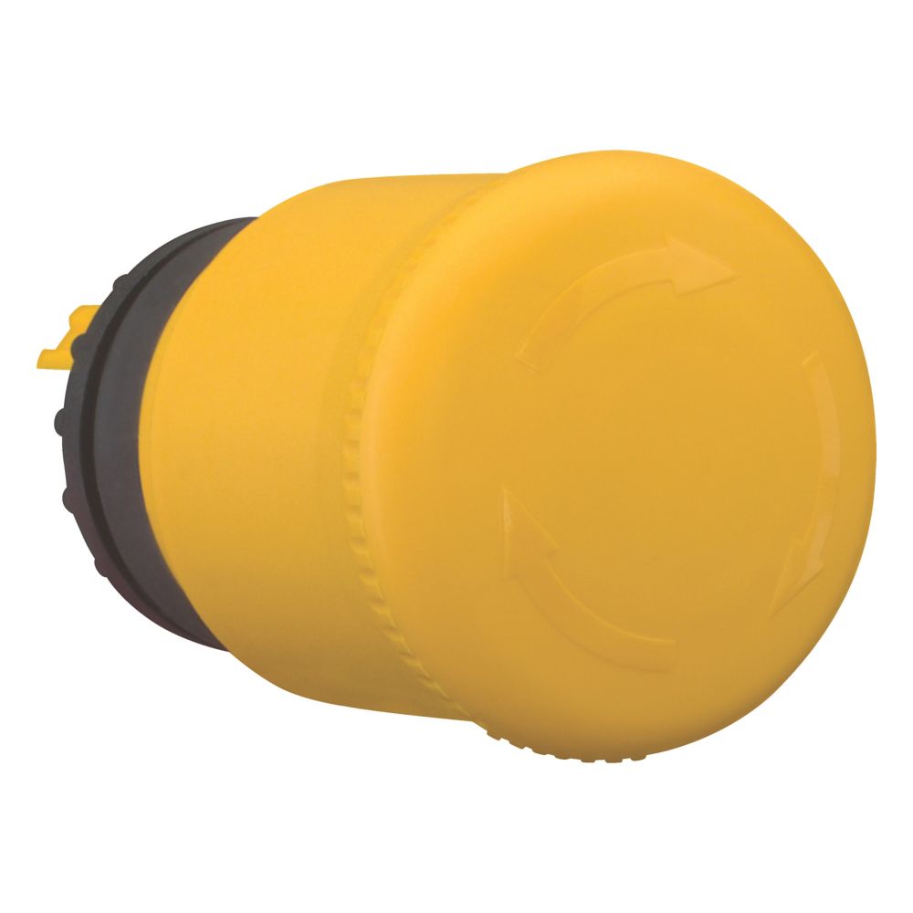 Bouton d'arrêt d'urgence, non lumineux, jaune