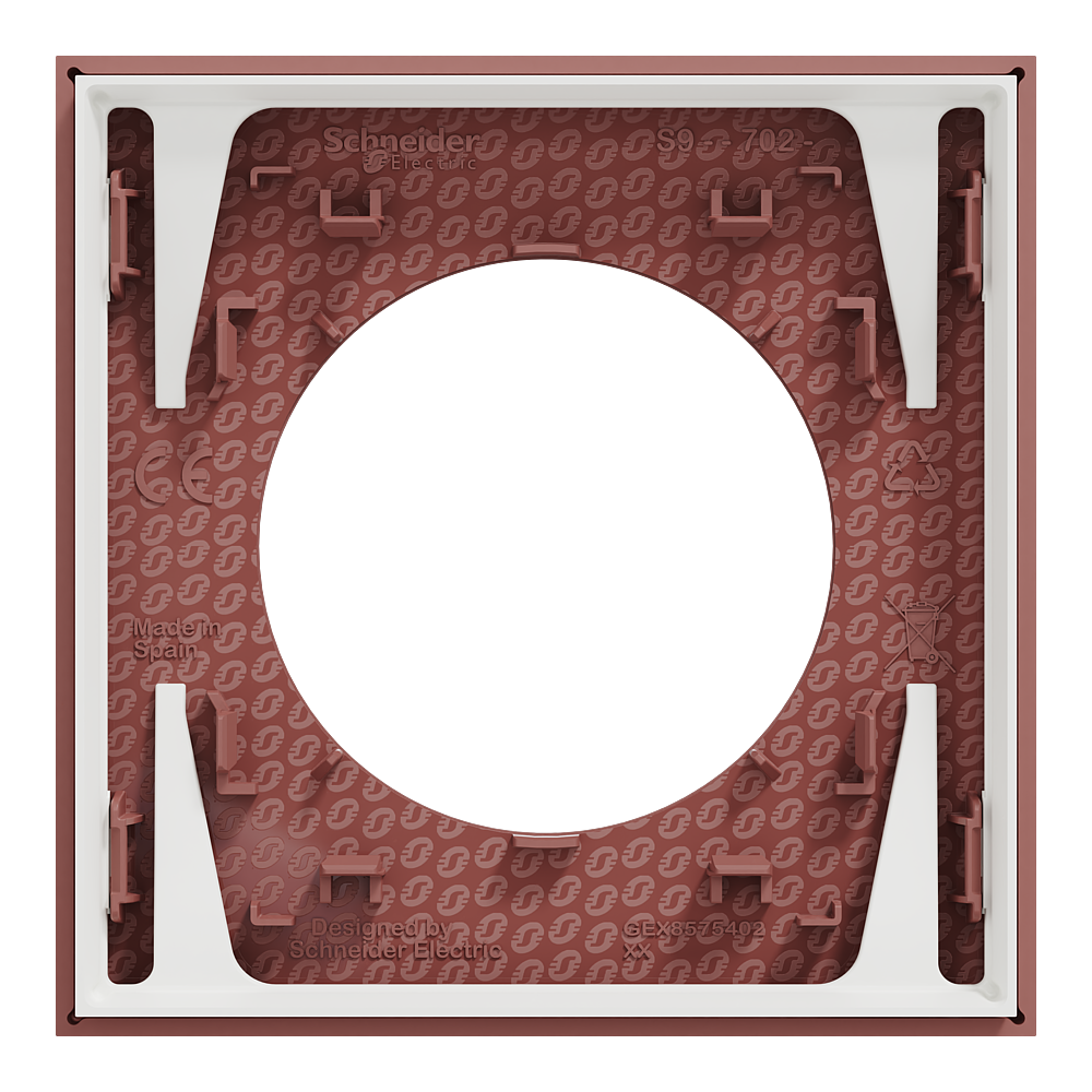 Odace - plaque de finition 1 poste - couleur Rose grenat