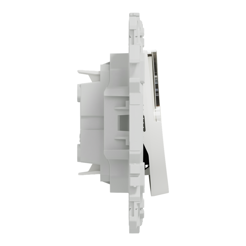 Odace - bouton-poussoir porte-étiquette - symbole carillon - blanc craie