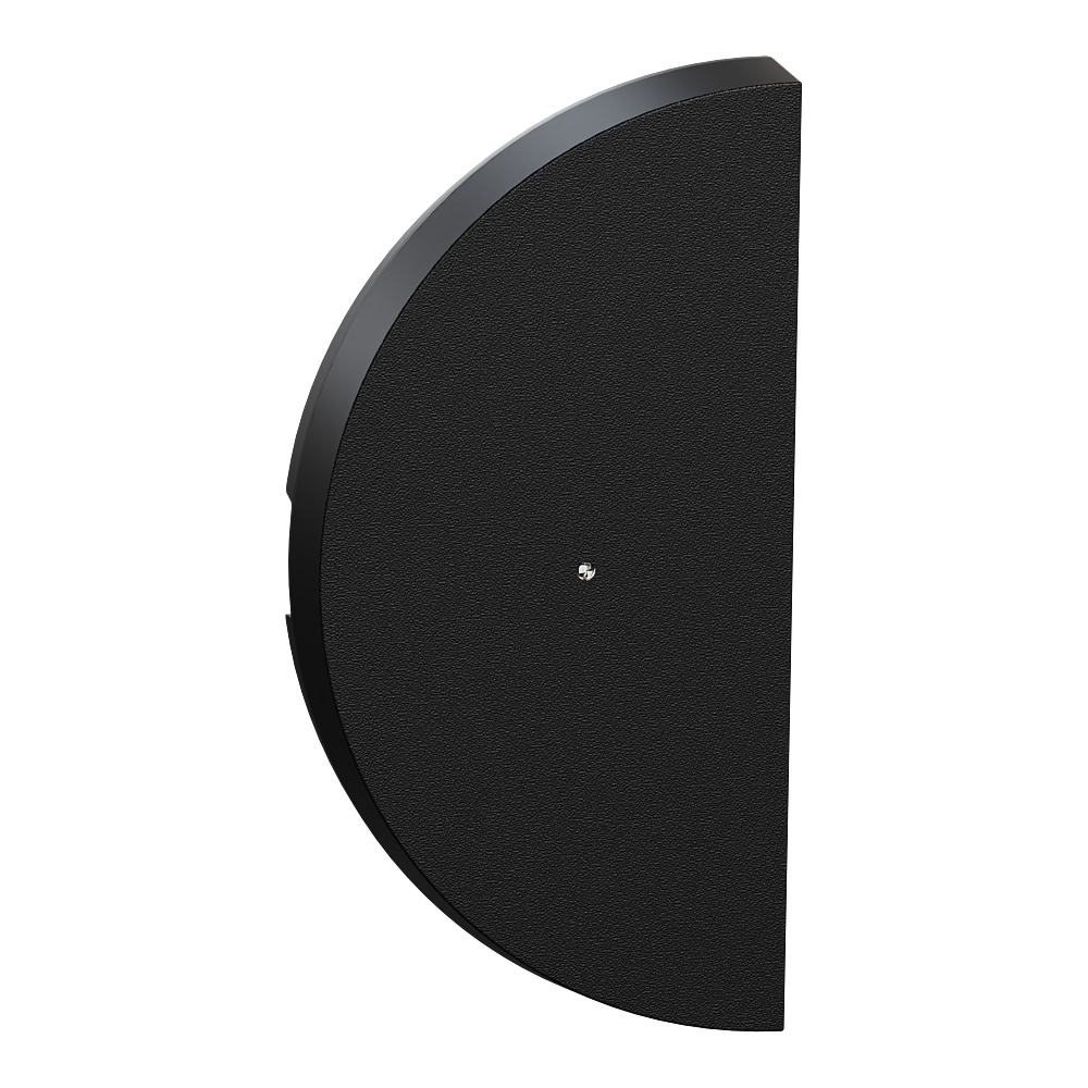 Odace - demi-enjoliveur seul à voyant - pour double VV ou poussoir - noir onyx