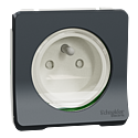 Mureva Styl - Prise de courant 2P+T - composable -IP55-IK08 - connex auto - gris