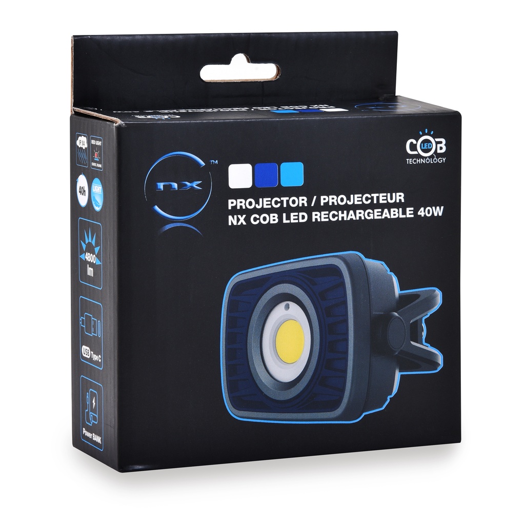 Unité(s) Projecteur NX COB LED 40W 4800 lumens rechargeable