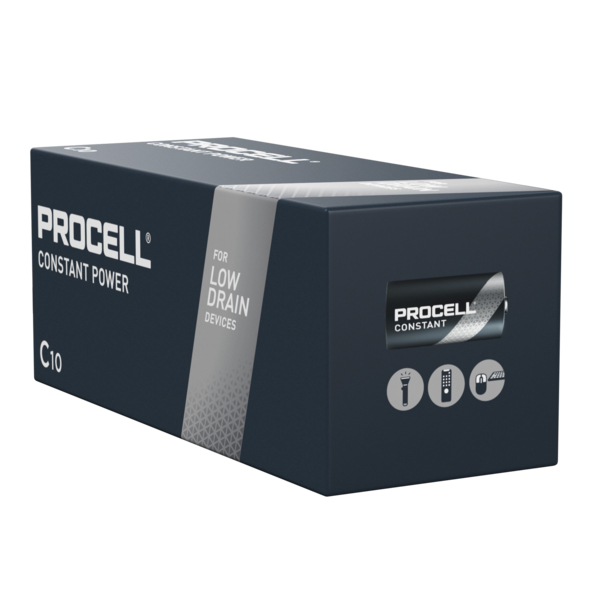 Boîte(s) de 10 Pile alcaline LR14 - C Procell Constant 1.5V 9038mAh