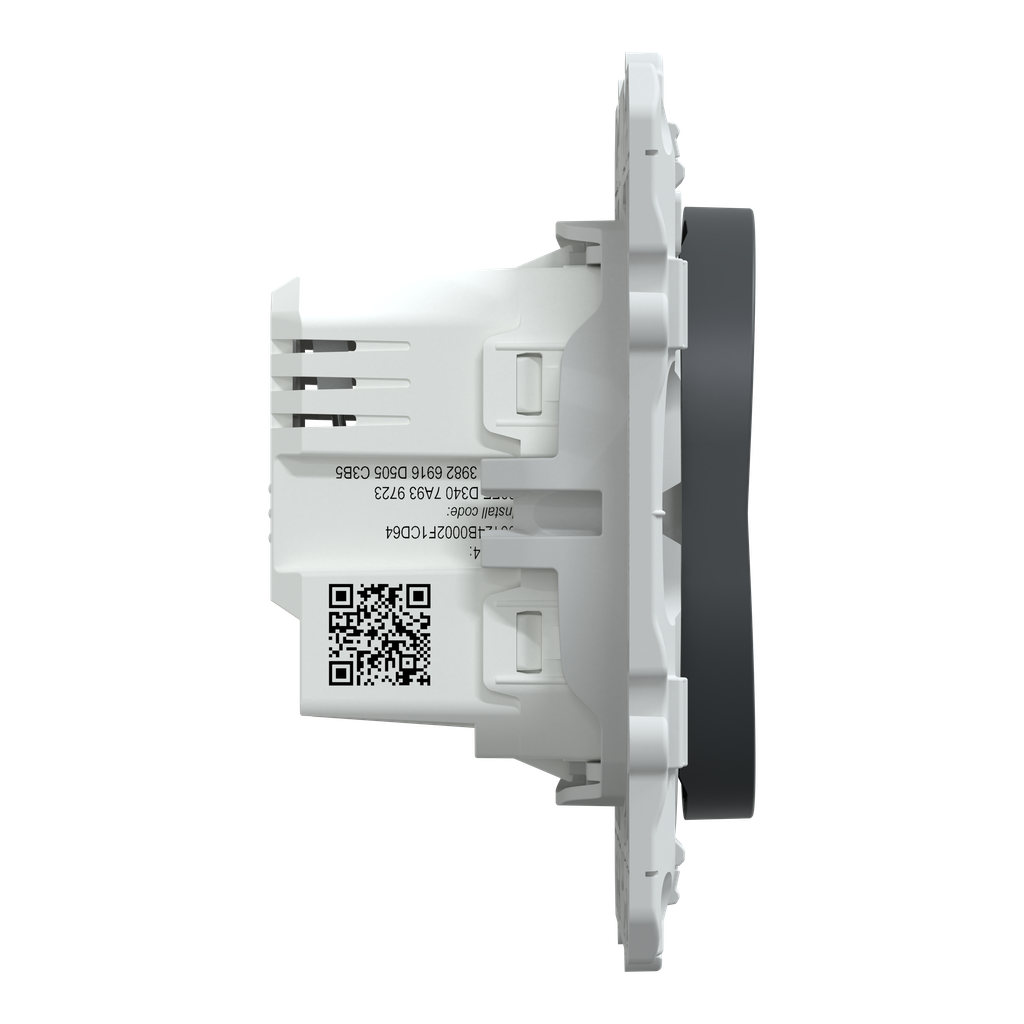 Wiser Ovalis - variateur poussoir - 2 fils - zigbee - Anthracite