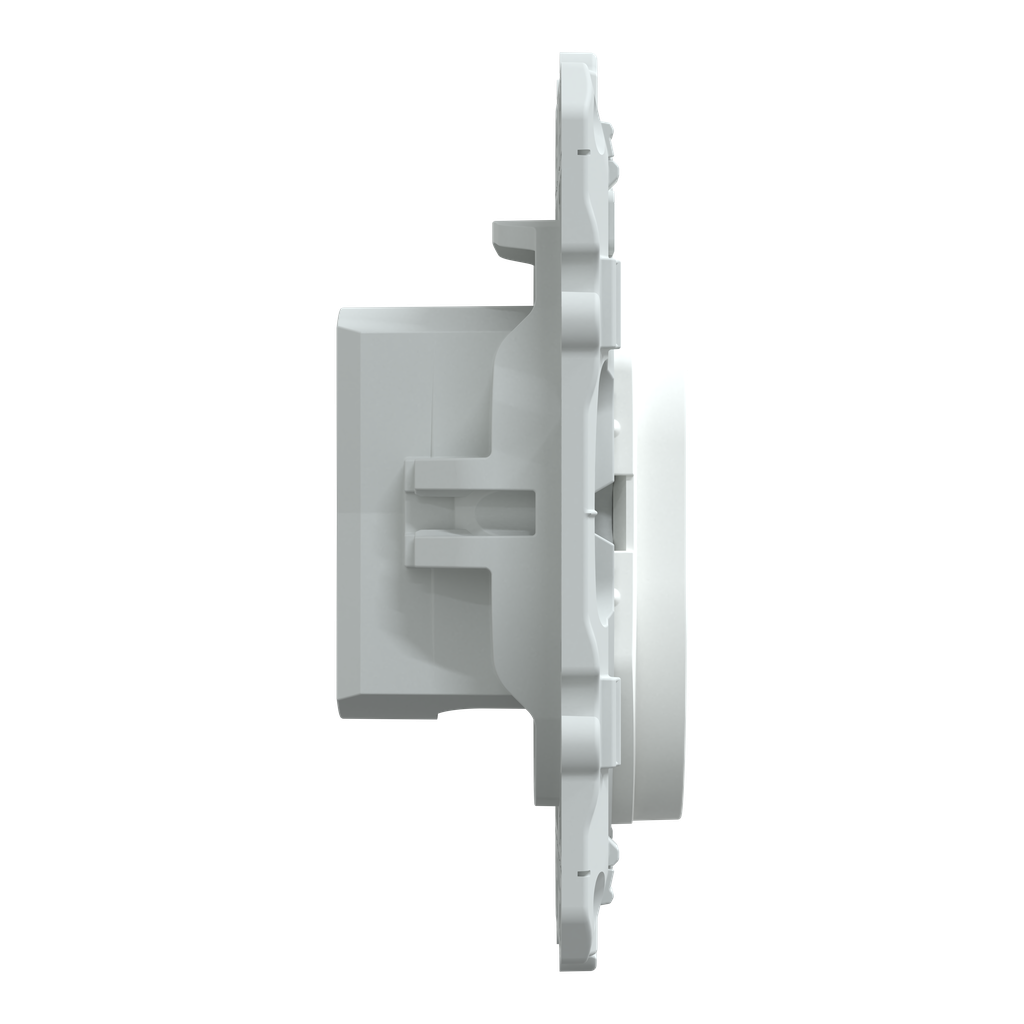 Ovalis - prise TV simple - Blanc