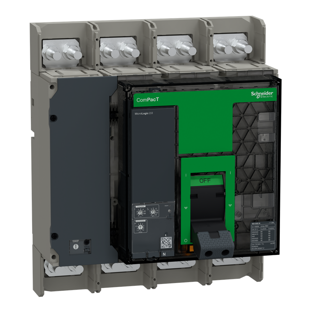 ComPacT NS1000N - disjoncteur - MicroLogic 2.0 1000A - 4P - 50kA - fixe - manuel