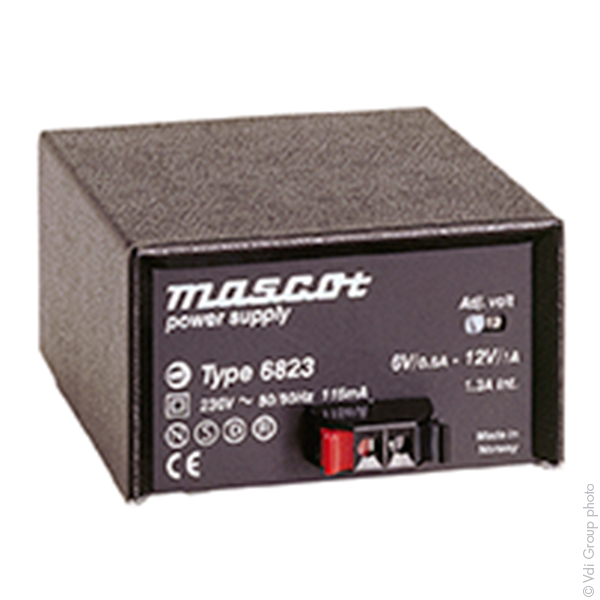 Unité(s) Alimentation linéaire 6V/0.6A ou 12V/1A 230V Mascot 6823