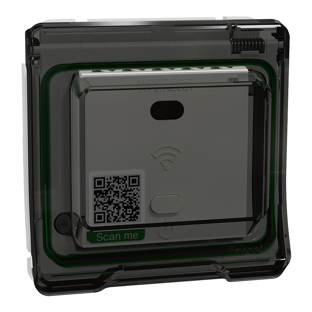 Mureva Styl - Répéteur wifi avec adaptateur - composable - IP55 - IK07 - gris