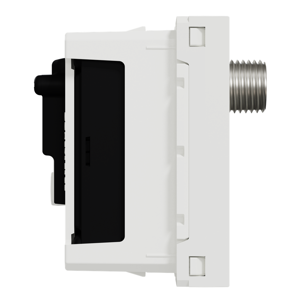 Unica - prise TV + FM + SAT - 2 mod - Blanc - méca seul