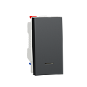 Unica - va-et-vient lum témoin - 10A - connex rapide - 1 mod - Anthr - méca seul