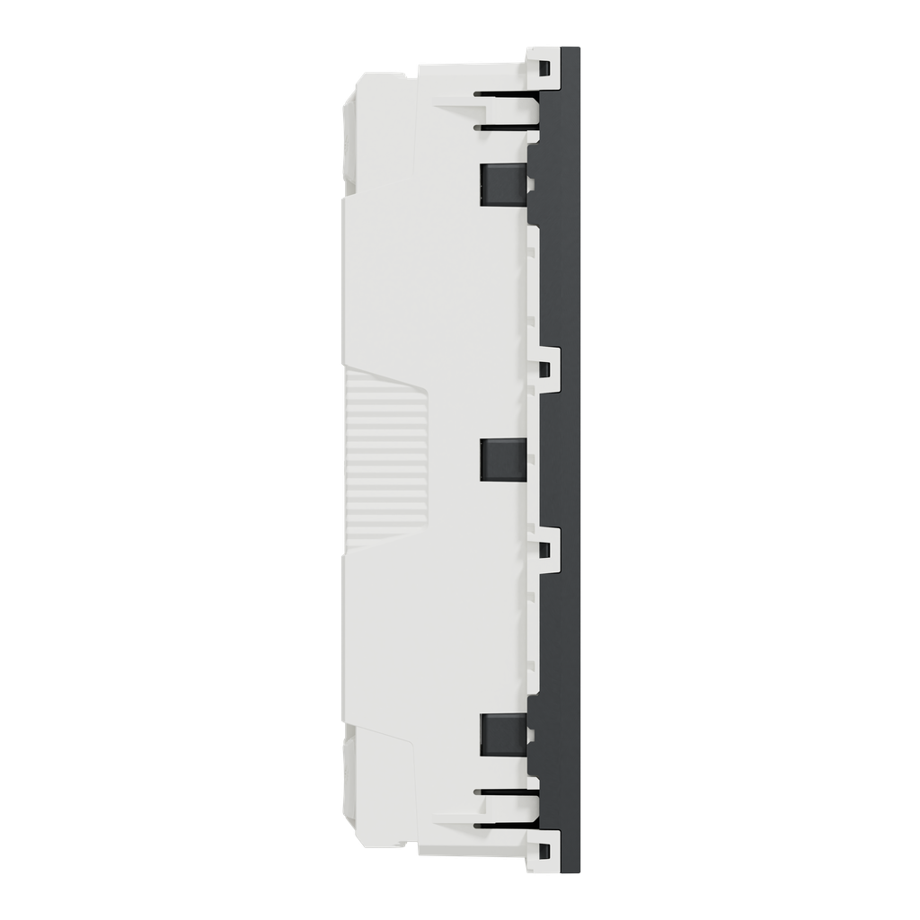 Unica - prise triple 2P+T - FR - 45° - Anthracite - méca seul