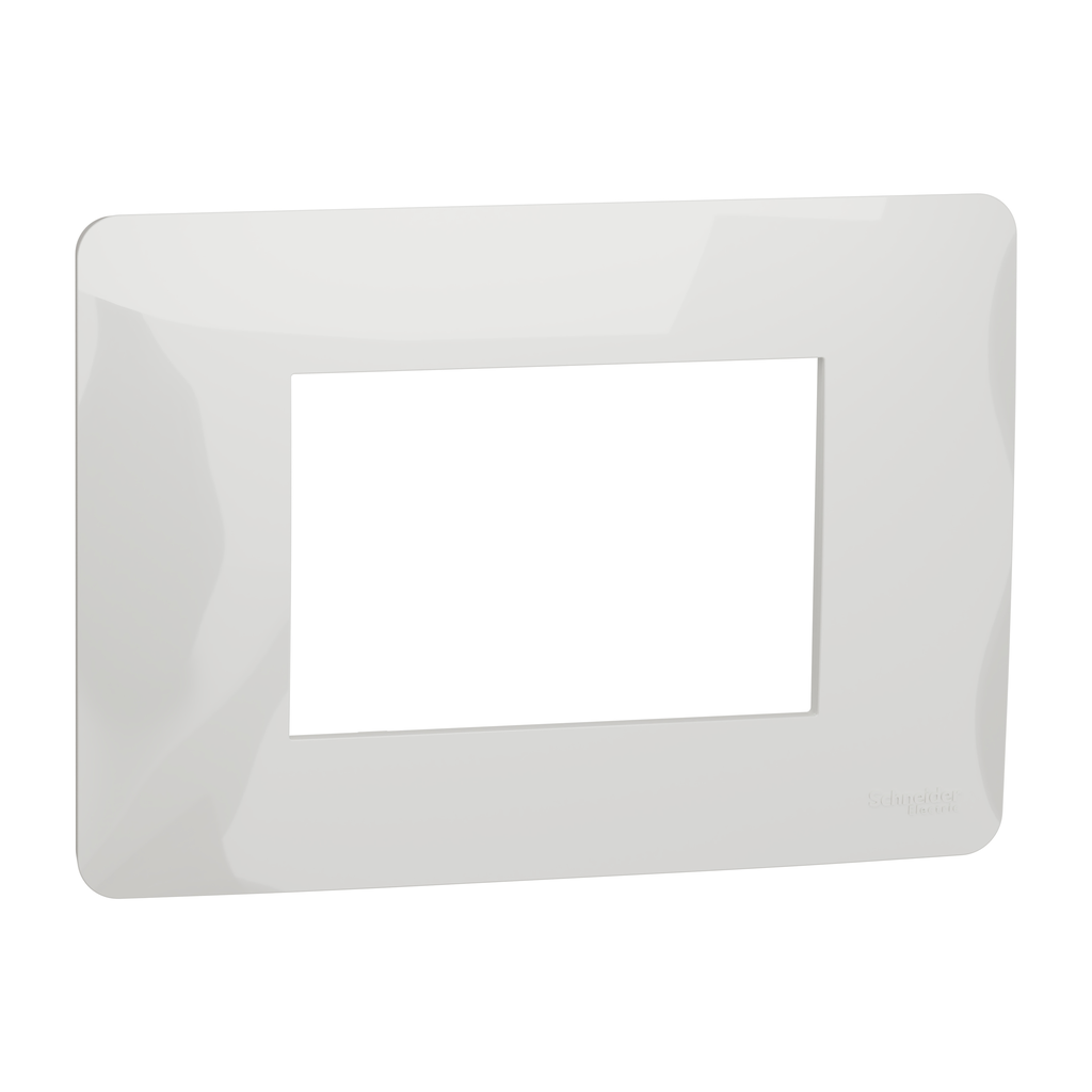 Unica Studio - plaque de finition - Blanc - 3 modules