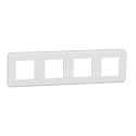Unica Pro - plaque de finition - Blanc - 4 postes