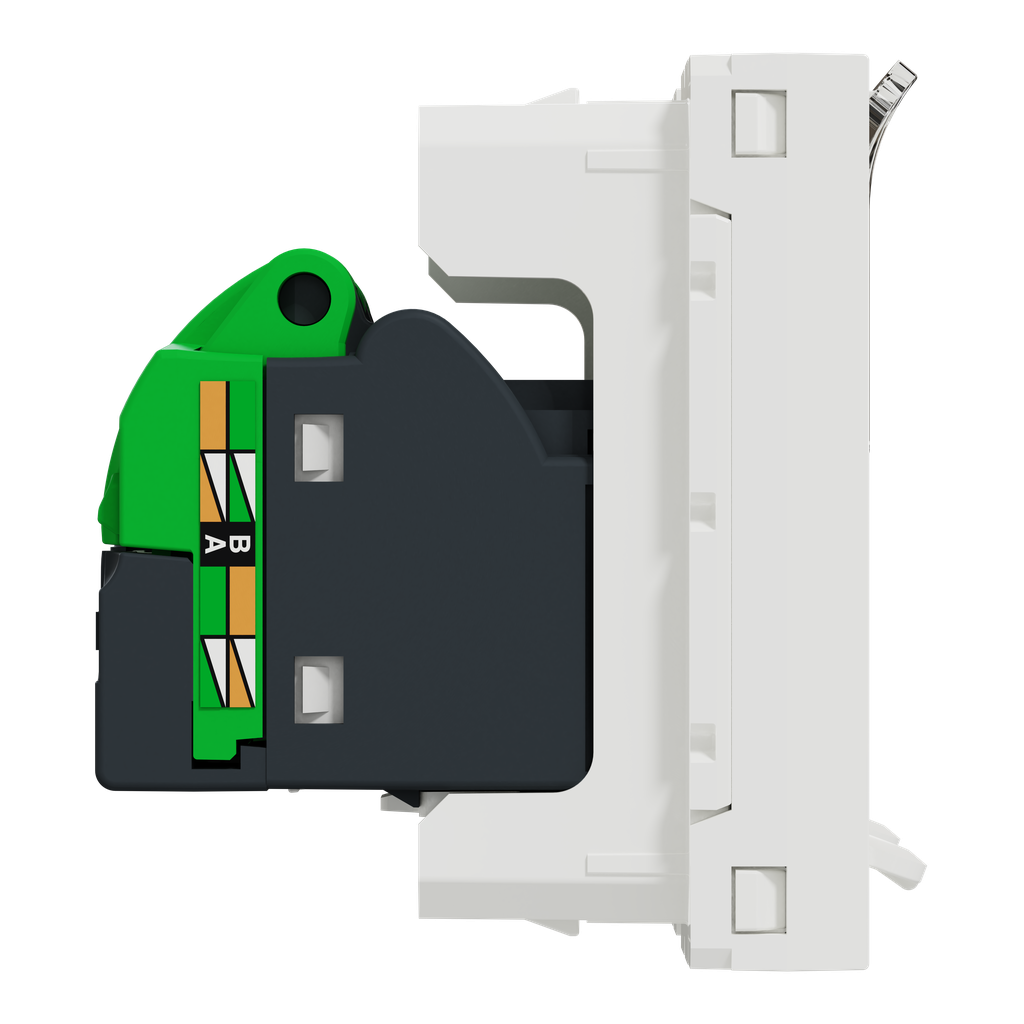 Unica - prise RJ45 double - cat 6 STP - 2 mod - Blanc - méca seul