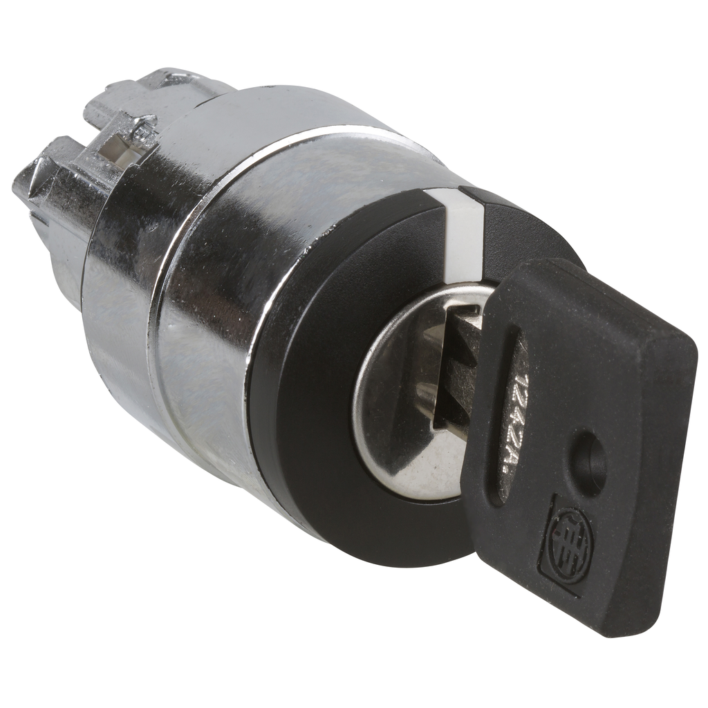 Harmony XB4 - tête bouton tournant à clé 1242A - Ø22 - 2 pos fix - retr G