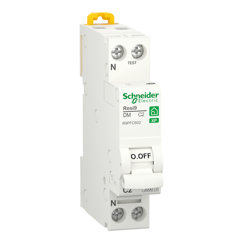 Resi9 - disjoncteur modulaire - 1P+N - 2A - courbe C - peignable