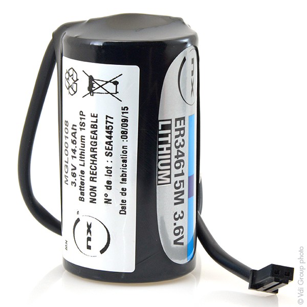 Pile(s) Pile lithium ER34615M D 3.6V 14.5Ah AMP