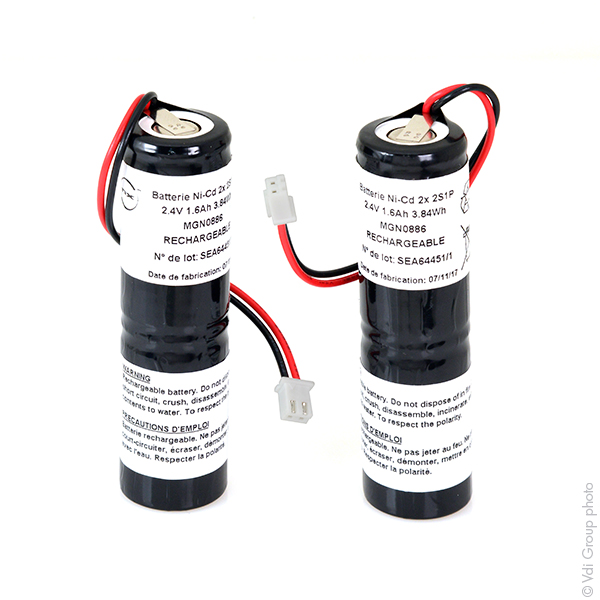 Pack(s) Batterie eclairage secours (lot de 2 batteries) 2x SC HT 2S1P ST4 2.4V 1