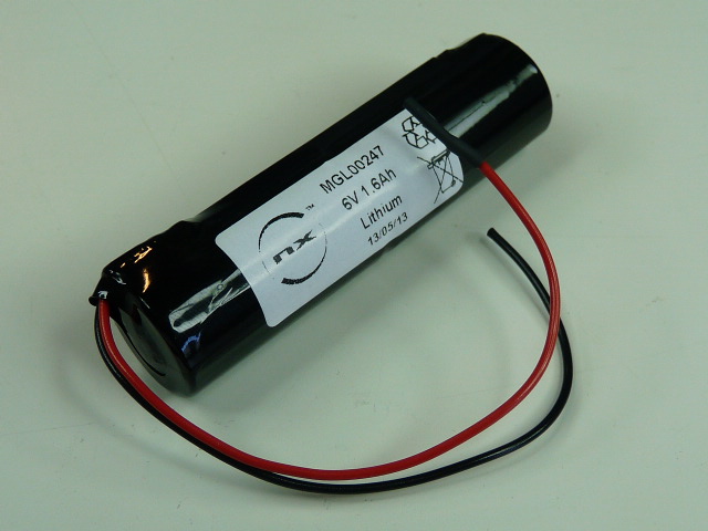 Pack(s) Batterie lithium 2x CR17335 2S1P ST4 6V 1600mAh Fils