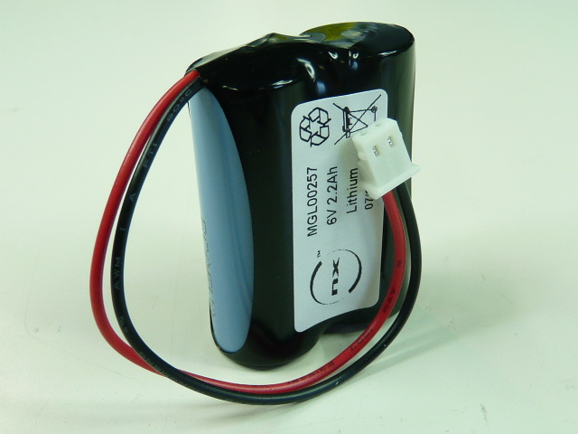 Pack(s) Batterie lithium 2x CR17450 2S1P ST1 6V 2.4Ah Molex