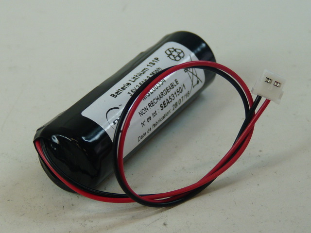 Pack(s) Batterie lithium 1x LS14500 1S1P F150 3.6V 2.7Ah JST
