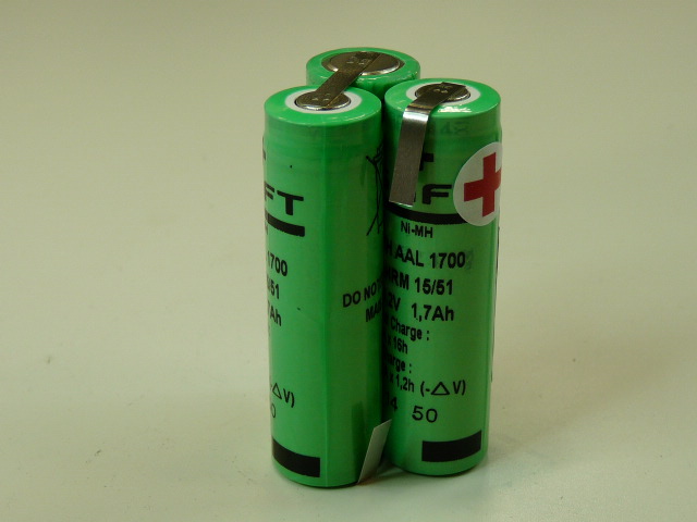Pack(s) Batterie Nimh 3x AA 3S1P ST3 3.6V 1.6Ah T2
