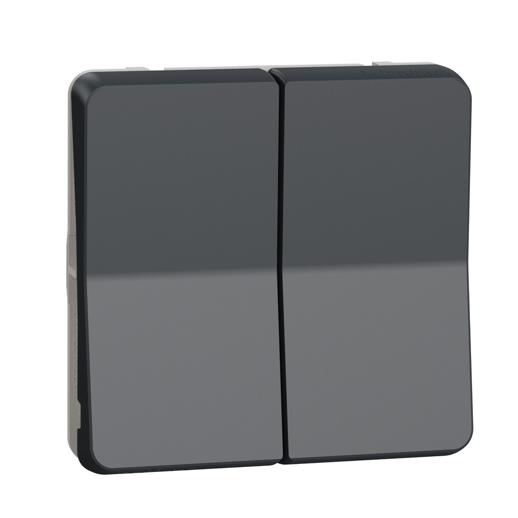 Mureva Styl - Bouton poussoir volets roulants - composable - IP55 - IK07 - gris