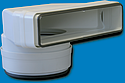 COUDE MIXTE PVC RIGIDE A JOINTS SECTION RECT 55X220 / D100 CIRCULAIRE