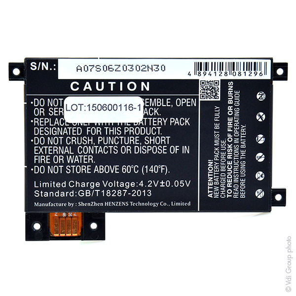 Batterie(s) Batterie tablette 3.7V 1400mAh