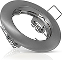 COLLERETTE SUPPORT DE SPOT DIAM 78MM ARGENT FIXE