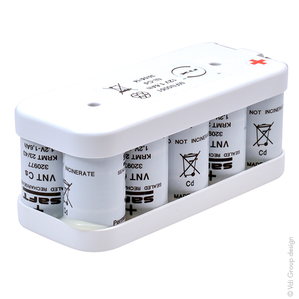 Batterie(s) Batterie eclairage secours 10x SC VNT 10S1P ST2 12V 1.6Ah T2