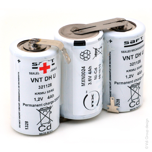 Pack(s) Batterie eclairage secours 3x D HT 3S1P ST1 3.6V 4.2Ah fast