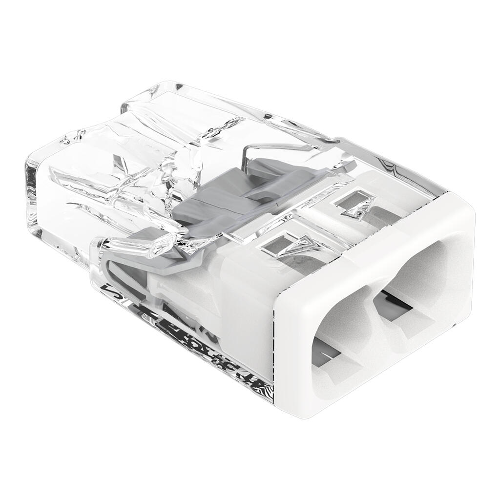 Borne WAGO 2273 - 2 x 0,5 à 2,5mm² Transp. / Blanc